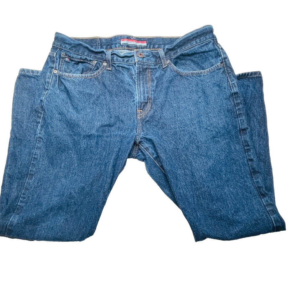 Tommy Hilfiger Straight Jeans Men 36x30 Blue Denim Pants